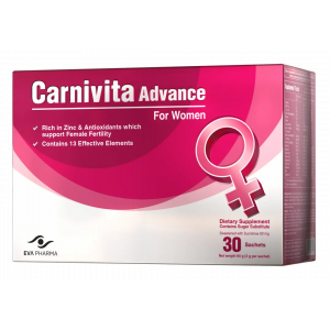 CARNIVITA ADVANCE FOR WOMEN MULTIVITAMINS & MINERALS DIETARY SUPPLEMENT 30 SACHETS 